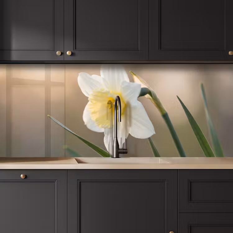 Narcis - Bloem - Minimalistisch keuken achterwand 2 middel -sfeer1