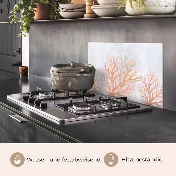 Natuur - Abstract - Aquarel - Organisch - Warm keuken achterwand spatscherm klein -usp_DE