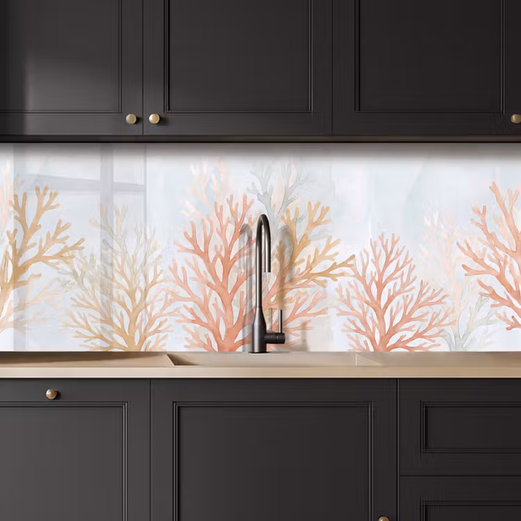 Natuur - Abstract - Aquarel - Organisch - Warm keuken achterwand 2 middel -sfeer1