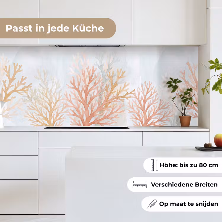 Natuur - Abstract - Aquarel - Organisch - Warm keuken achterwand 2 middel -sfeer4_DE