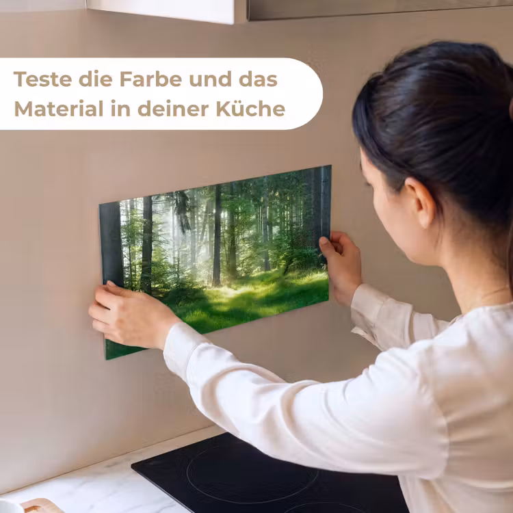 Natuur - Bomen - Bos - Groen - Zon - Gras - Planten keuken achterwand sample klein -USP_sampleDE