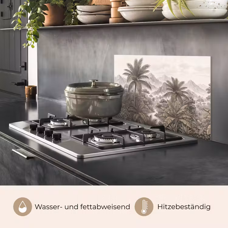 Natuur - Bergen - Rivier - Tropisch - Vintage keuken achterwand spatscherm klein -usp_DE
