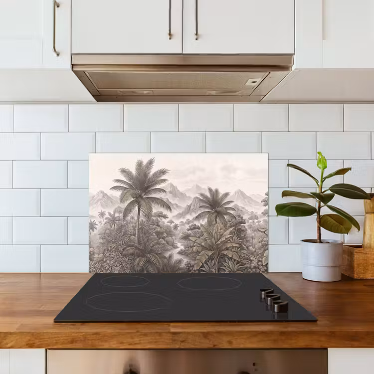 Natuur - Bergen - Rivier - Tropisch - Vintage keuken achterwand spatscherm klein -sfeer2