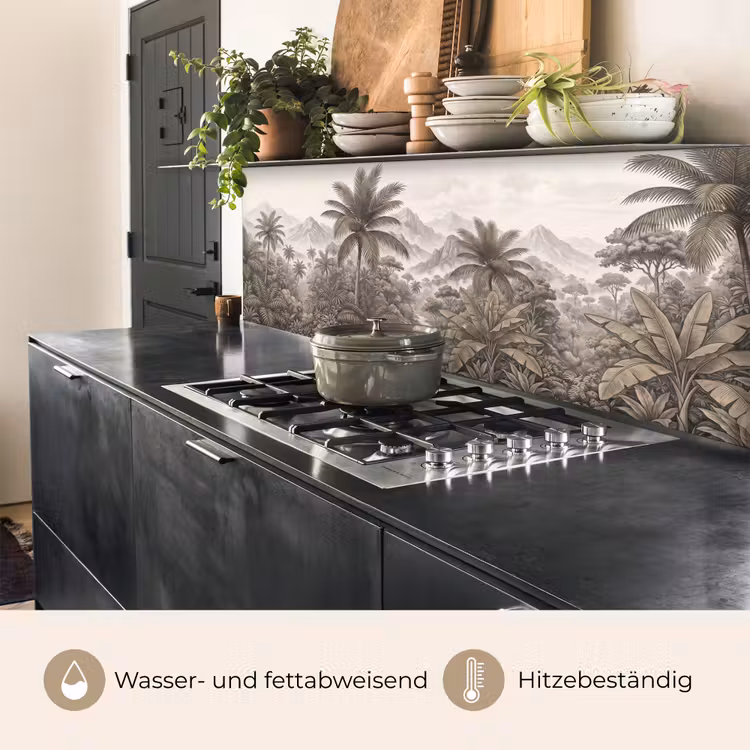 Natuur - Bergen - Rivier - Tropisch - Vintage keuken achterwand 2 middel -usp_DE