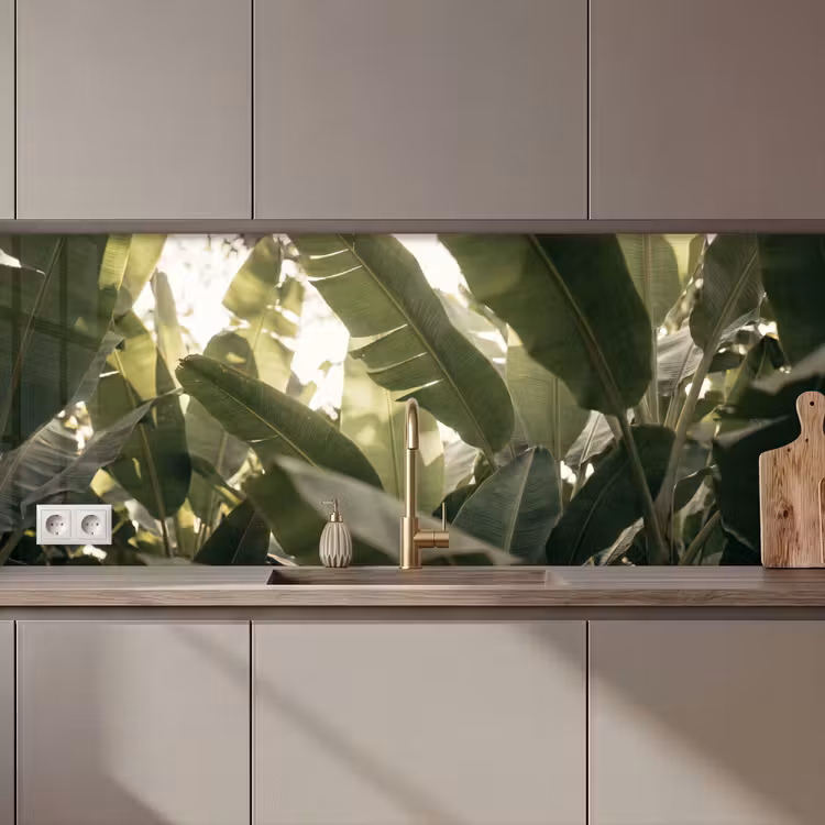 Natuur - Bladeren - Groen - Tropisch - Detail keuken achterwand 2 middel zz_3dshopping