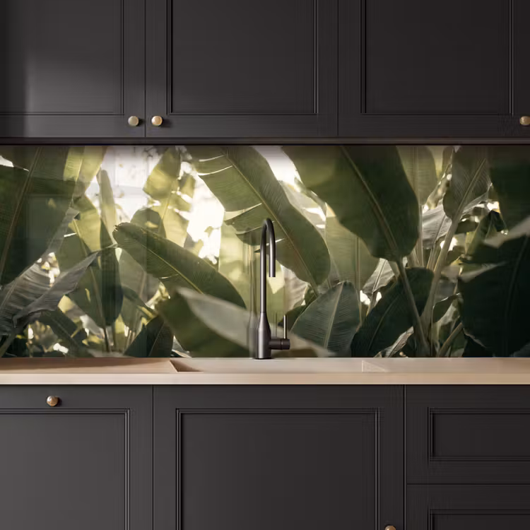 Natuur - Bladeren - Groen - Tropisch - Detail keuken achterwand 2 middel -sfeer1
