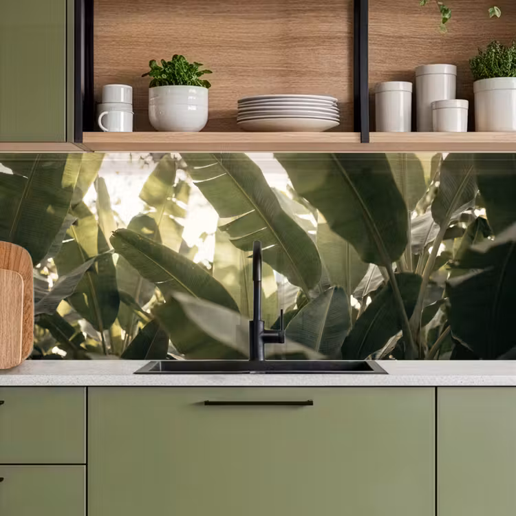 Natuur - Bladeren - Groen - Tropisch - Detail keuken achterwand 2 middel -sfeer3