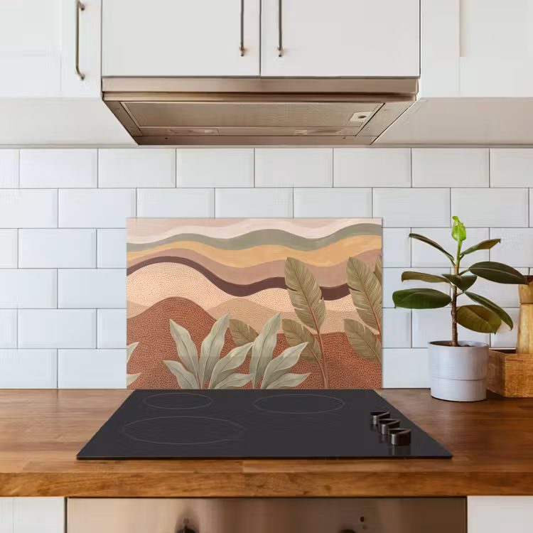 Natuur - Bladeren - Landschap - Abstract - Aardetinten keuken achterwand spatscherm klein -sfeer2