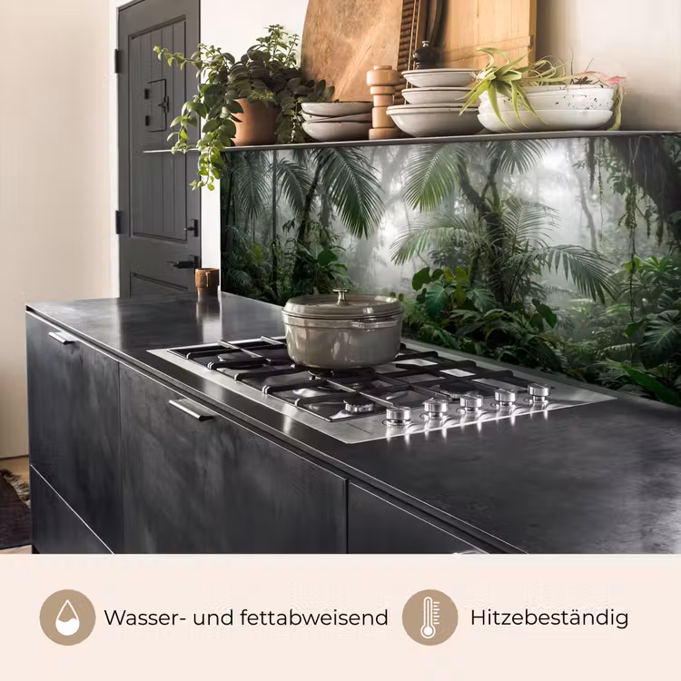 Natuur - Jungle - Mist - Tropisch - Groen keuken achterwand 2 middel -usp_DE