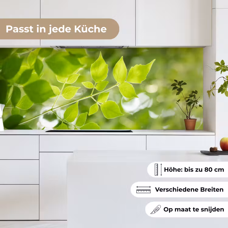 Natuur - Lente - Groen - Bladeren keuken achterwand 2 middel -sfeer4_DE
