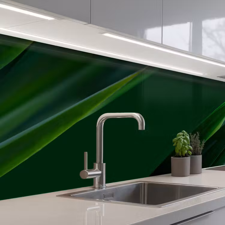 Natuur - Gras - Donkergroen keuken achterwand 2 middel -3d_schuin