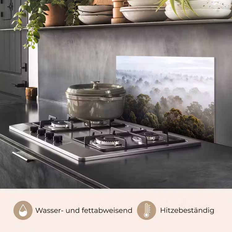 Natuur - Mist - Bos - Ochtend - Goud keuken achterwand spatscherm klein -usp_DE