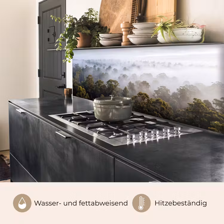 Natuur - Mist - Bos - Ochtend - Goud keuken achterwand 2 middel -usp_DE