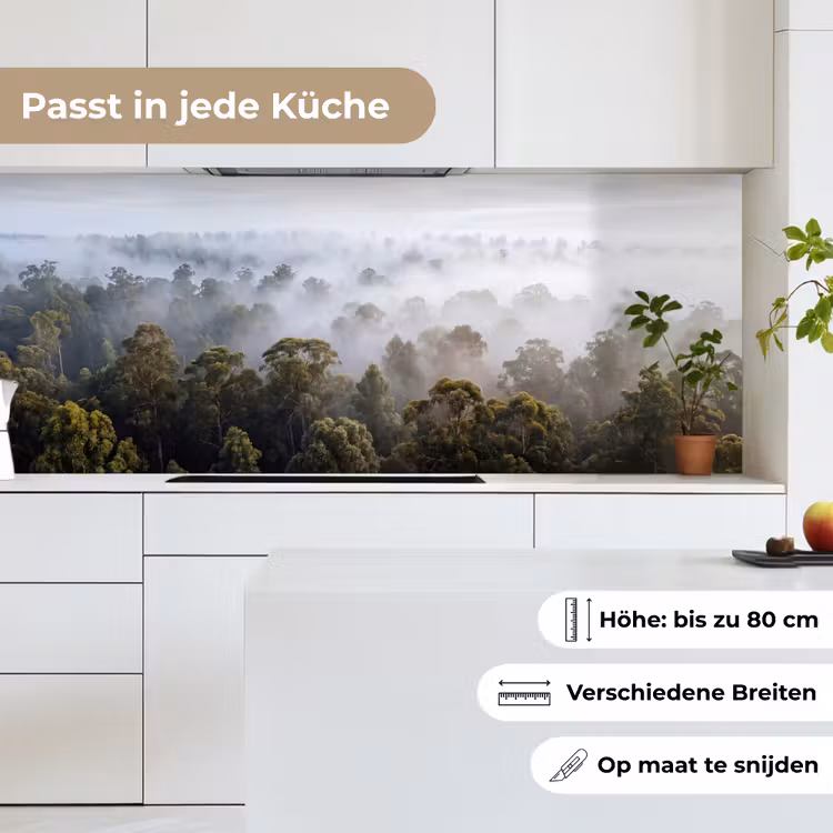 Natuur - Mist - Bos - Ochtend - Goud keuken achterwand 2 middel -sfeer4_DE