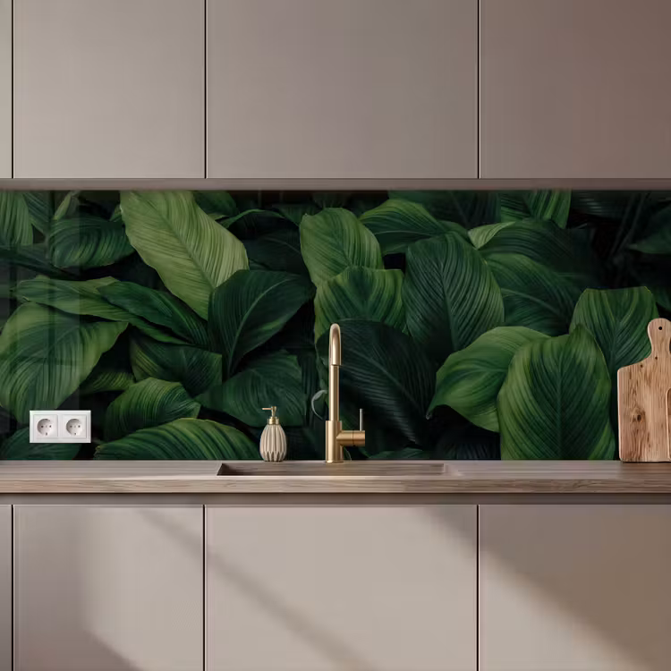 Natuur - Tropisch - Bladeren - Groen keuken achterwand 2 middel zz_3dshopping
