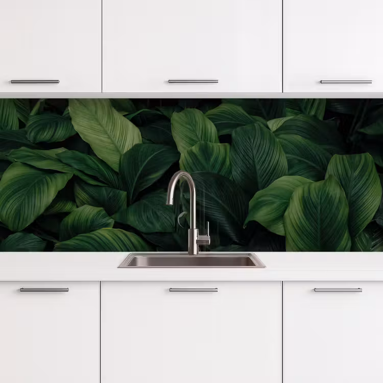 Natuur - Tropisch - Bladeren - Groen keuken achterwand 2 middel -3d