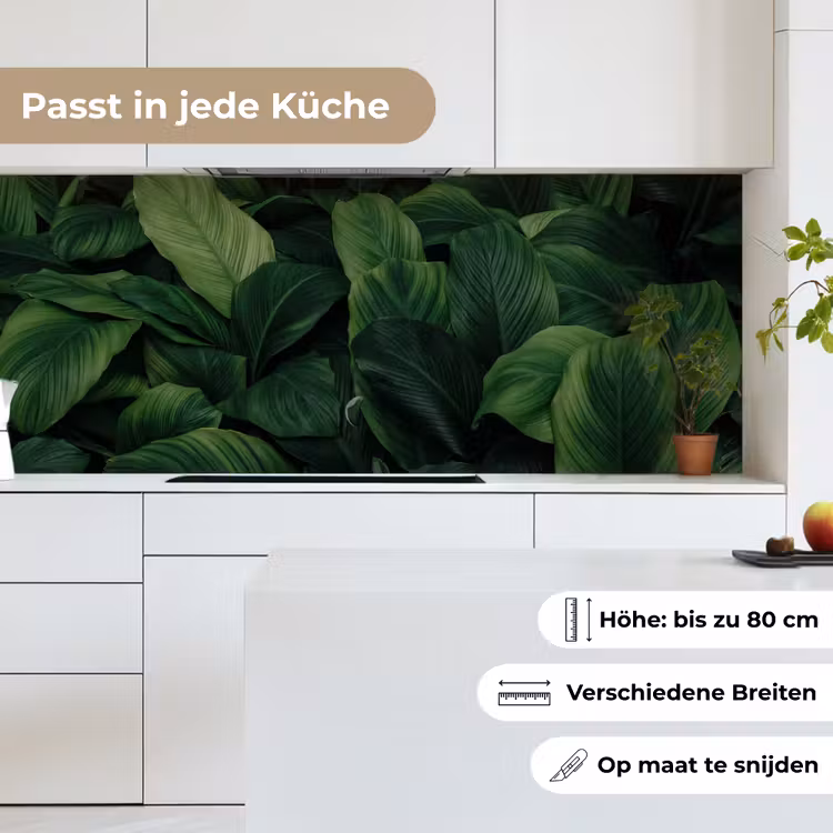 Natuur - Tropisch - Bladeren - Groen keuken achterwand 2 middel -sfeer4_DE