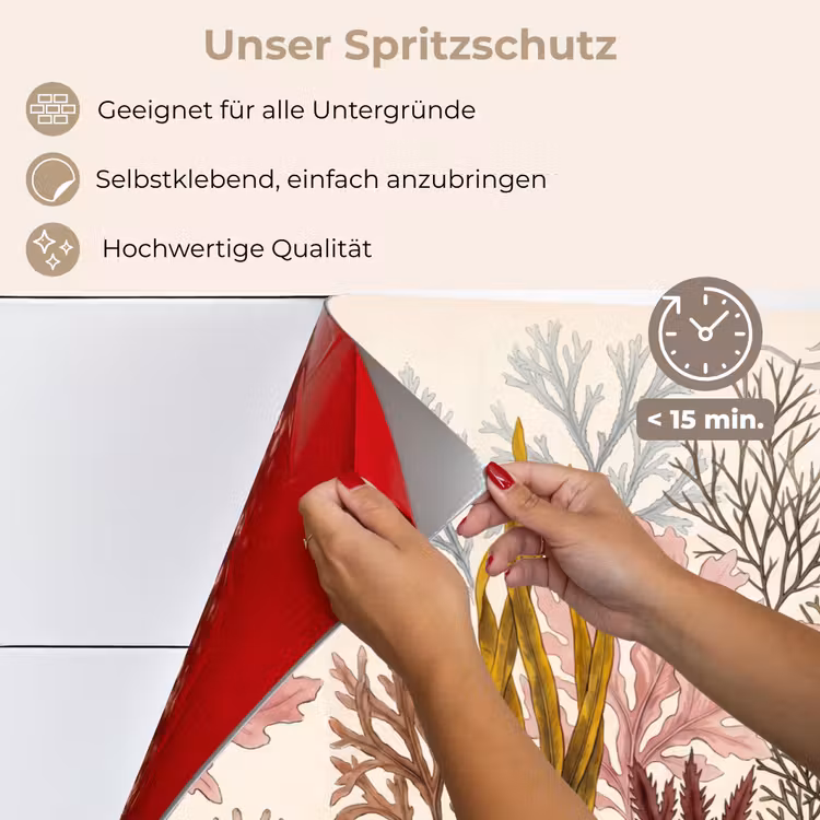 Natuur - Onderwater - Botanisch - Vintage - Kleurrijk keuken achterwand spatscherm klein -spatscherm_DE