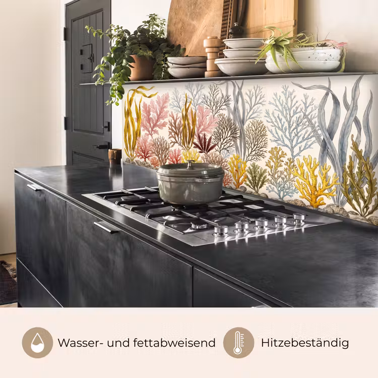 Natuur - Onderwater - Botanisch - Vintage - Kleurrijk keuken achterwand 2 middel -usp_DE