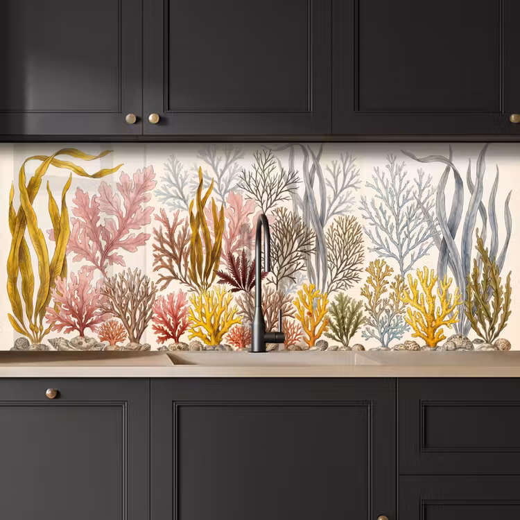 Natuur - Onderwater - Botanisch - Vintage - Kleurrijk keuken achterwand 2 middel -sfeer1