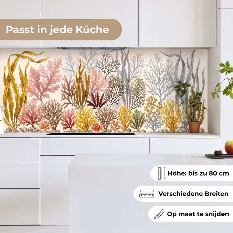 Natuur - Onderwater - Botanisch - Vintage - Kleurrijk keuken achterwand 2 middel -sfeer4_DE