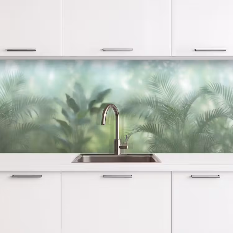 Natuur - Vervaagd - Groen - Abstract - Modern keuken achterwand 2 middel -3d