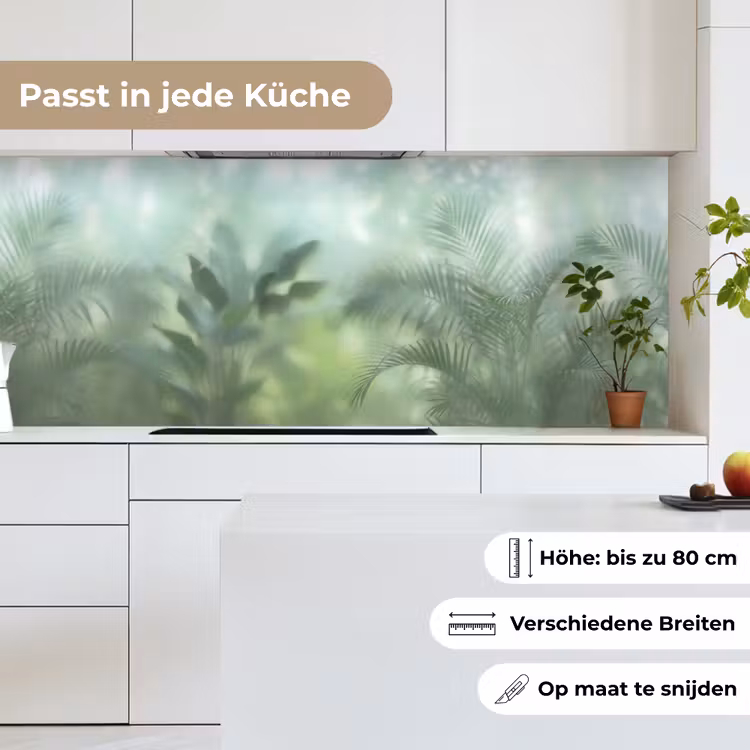 Natuur - Vervaagd - Groen - Abstract - Modern keuken achterwand 2 middel -sfeer4_DE