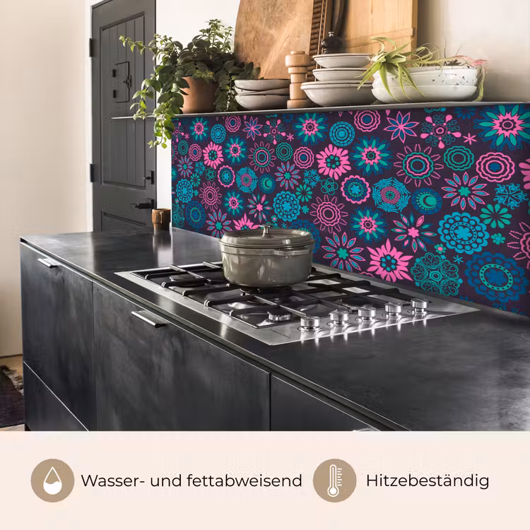 Neon - Bloemen - Patronen keuken achterwand 2 middel 871 -usp_DE