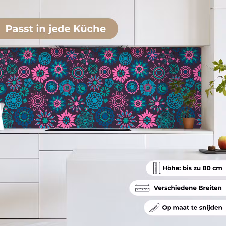 Neon - Bloemen - Patronen keuken achterwand 2 middel 871 -sfeer4_DE
