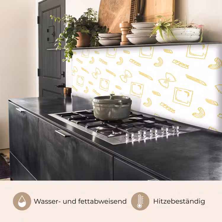 Pasta - Geel - Wit - Patroon keuken achterwand 2 middel -usp_DE