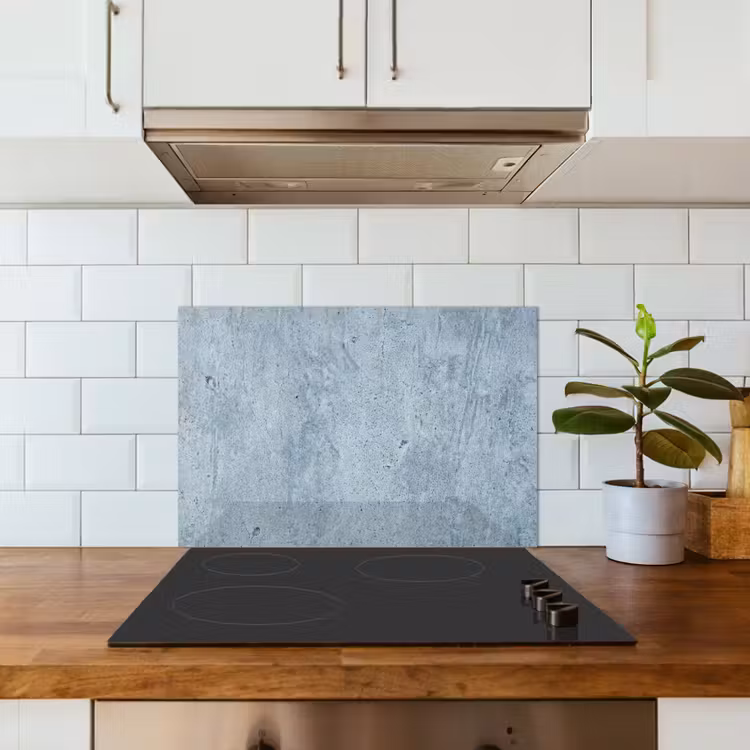 Oppervlak - Ruw - Abstract - Modern - Grijs keuken achterwand spatscherm klein -sfeer2