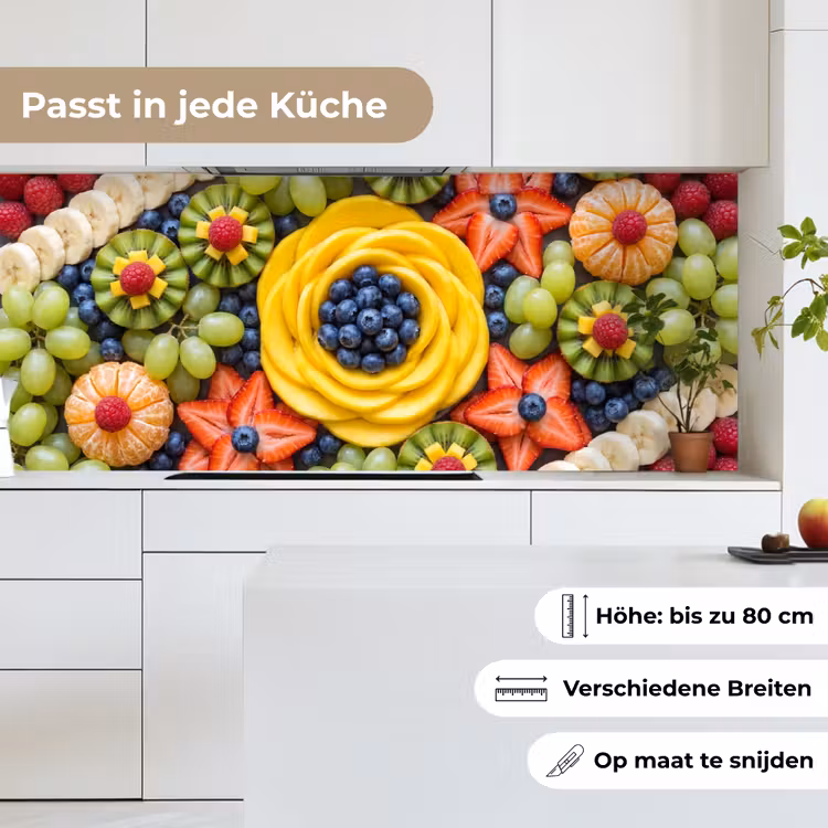 Fruit - Arrangement - Gezond - Kleurrijk - Eten keuken achterwand 2 middel -sfeer4_DE