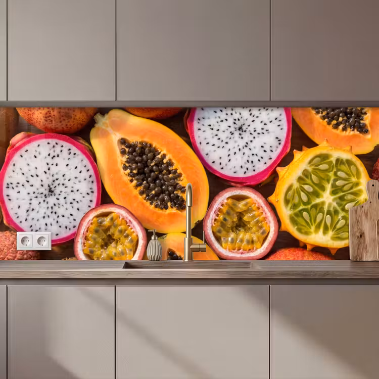 Fruit - Geopend - Tropisch - Eten - Kleurrijk keuken achterwand 2 middel zz_3dshopping
