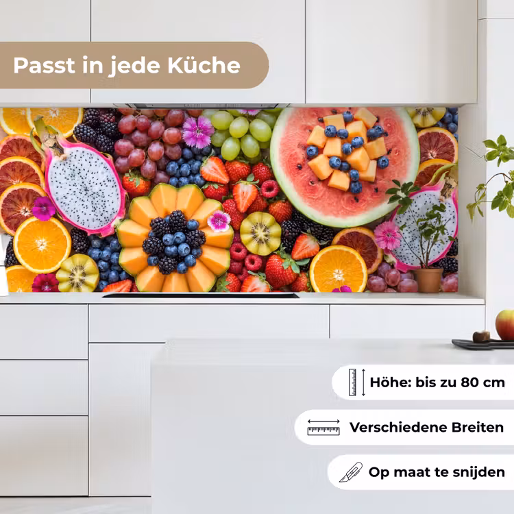 Fruit - Vers - Variatie - Eten - Kleurrijk keuken achterwand 2 middel -sfeer4_DE