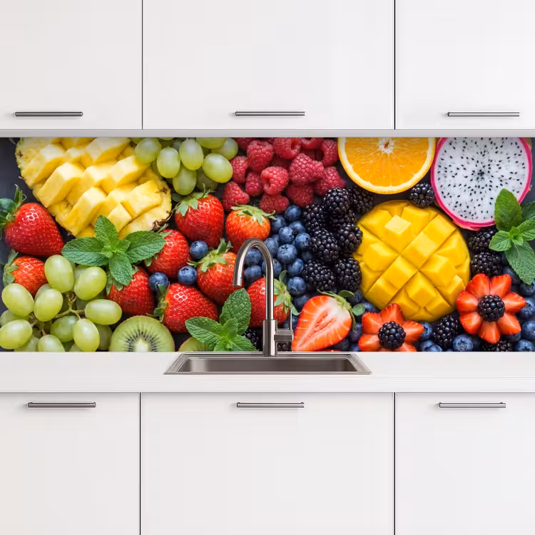 Fruit - Vers - Kleurrijk - Eten keuken achterwand 2 middel -3d