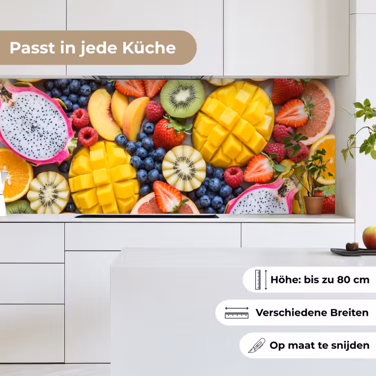 Fruit - Versneden - Kleurrijk - Eten - Gezond keuken achterwand 2 middel -sfeer4_DE