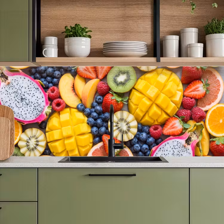 Fruit - Versneden - Kleurrijk - Eten - Gezond keuken achterwand 2 middel -sfeer3