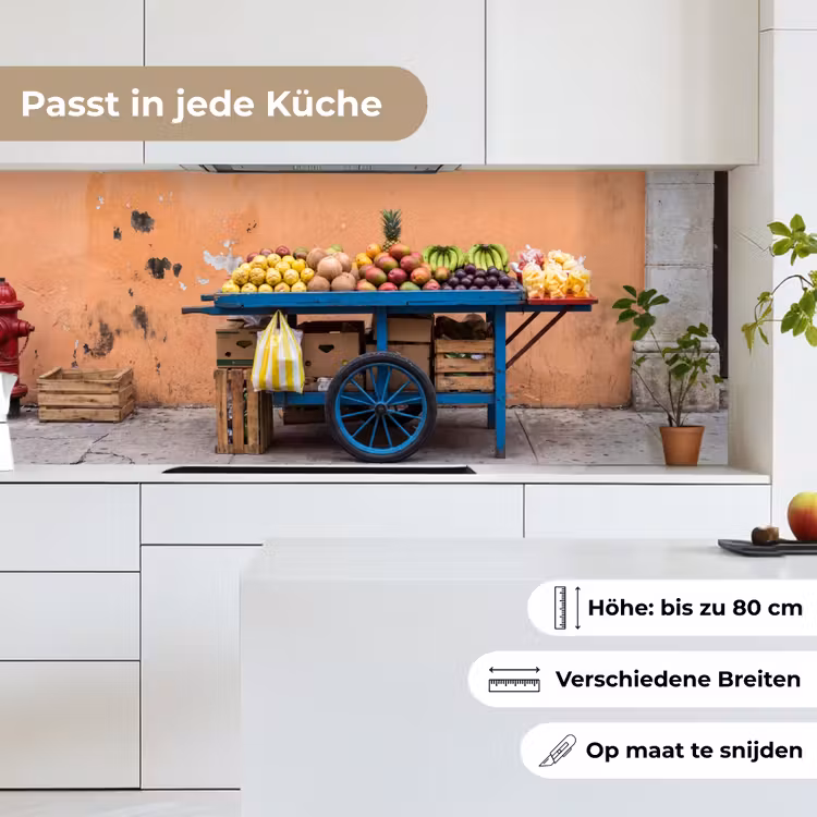 Küchenrückwand - Obst – Kar – Straße - Fruit - Kar - Straat keuken achterwand 2 middel