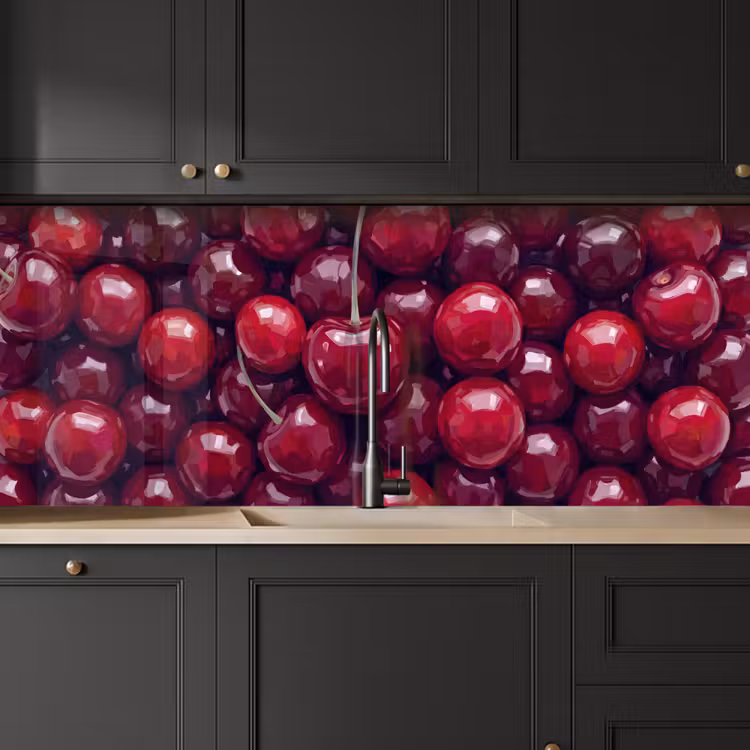 Fruit - Kersen - Eten - Modern - Rood keuken achterwand 2 middel -sfeer1