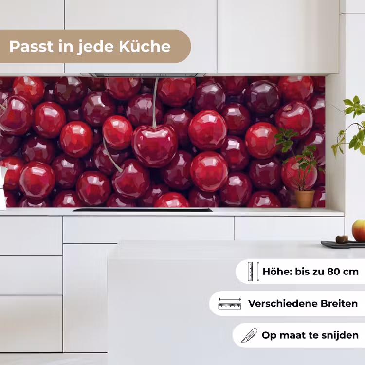 Fruit - Kersen - Eten - Modern - Rood keuken achterwand 2 middel -sfeer4_DE