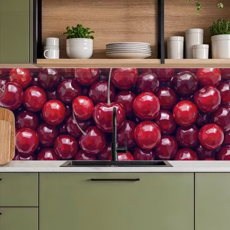 Fruit - Kersen - Eten - Modern - Rood keuken achterwand 2 middel -sfeer3
