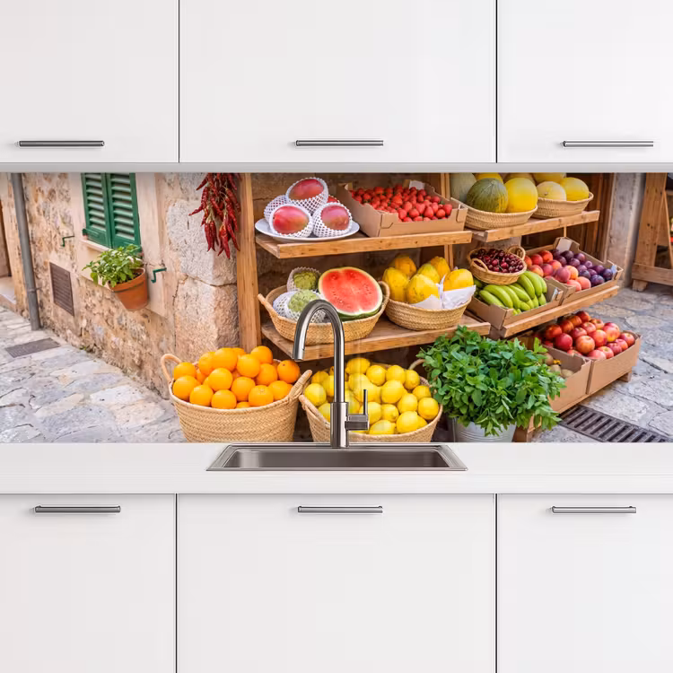 Küchenrückwand - Obst – Markt – Frisch - Fruit - Markt - Vers keuken achterwand 2 middel