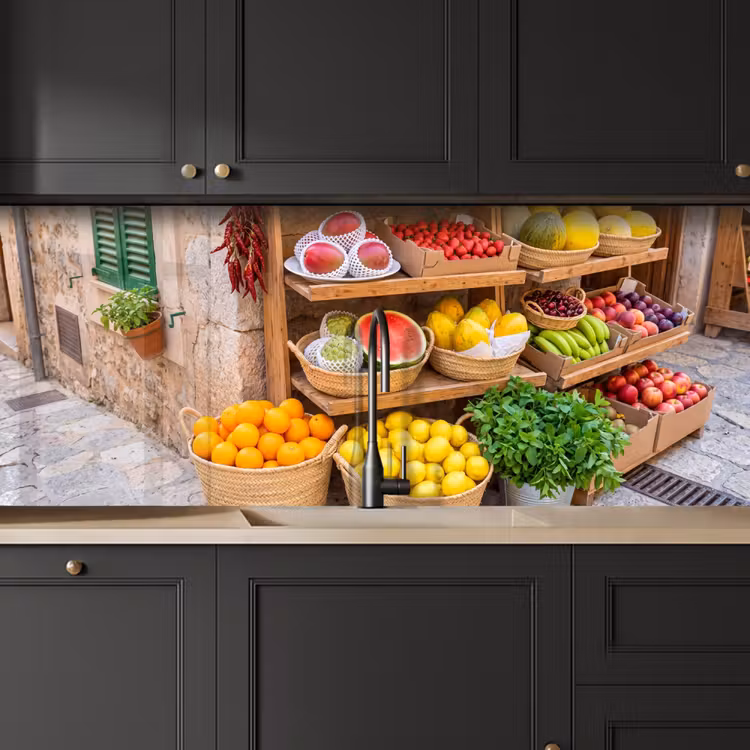 Küchenrückwand - Obst – Markt – Frisch - Fruit - Markt - Vers keuken achterwand 2 middel