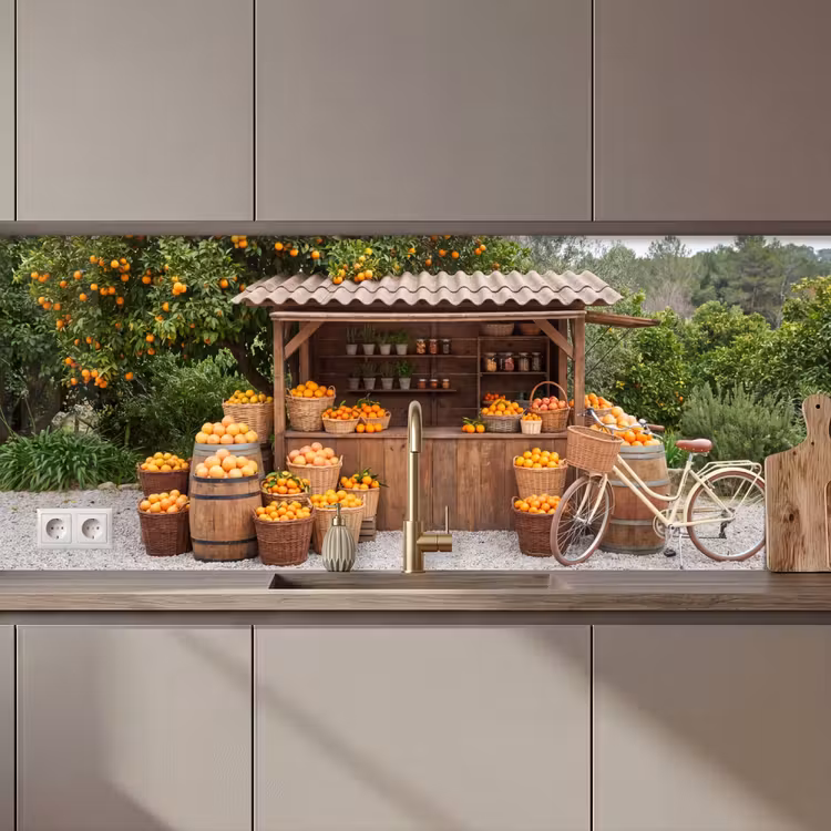 Küchenrückwand - Obst – Markt – Ländlich - Fruit - Markt - Landelijk keuken achterwand 2 middel zz_3dshopping