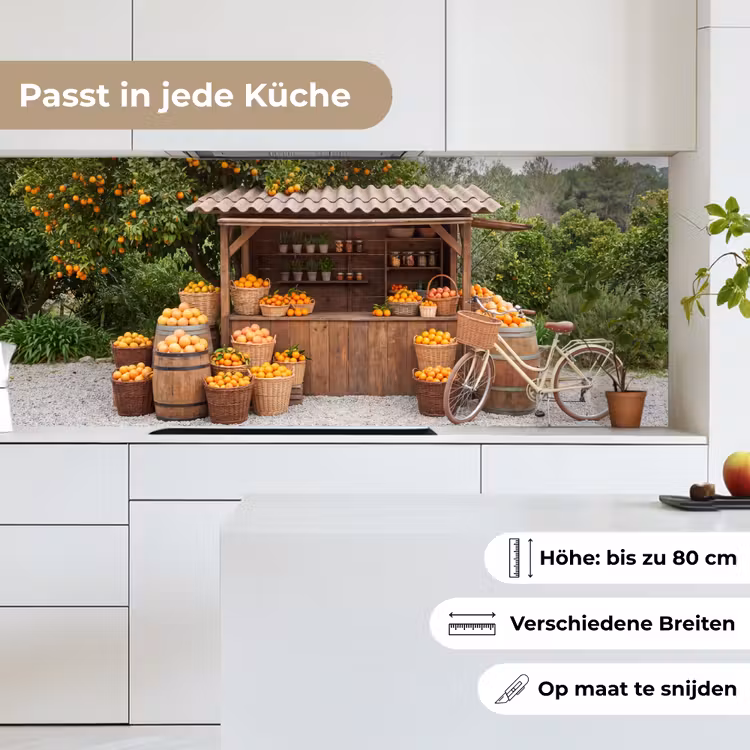 Küchenrückwand - Obst – Markt – Ländlich - Fruit - Markt - Landelijk keuken achterwand 2 middel