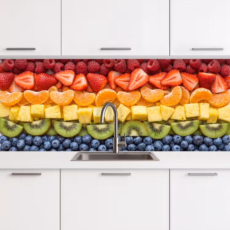 Fruit - Regenboog - Gezond - Kleurrijk keuken achterwand 2 middel -3d