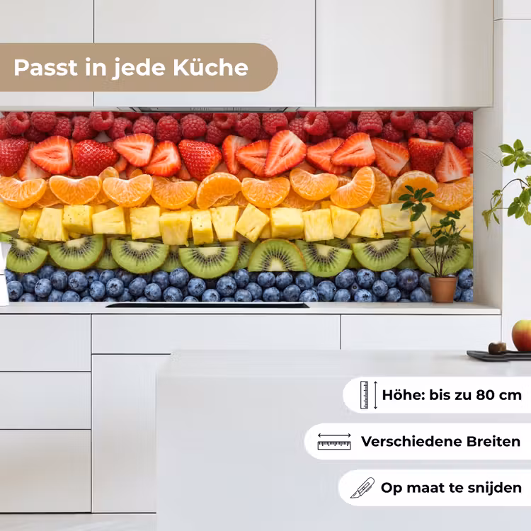 Fruit - Regenboog - Gezond - Kleurrijk keuken achterwand 2 middel -sfeer4_DE