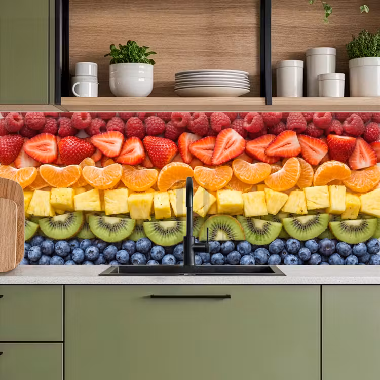 Fruit - Regenboog - Gezond - Kleurrijk keuken achterwand 2 middel -sfeer3