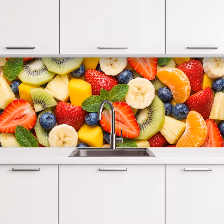 Fruit - Plakjes - Eten - Kleurrijk keuken achterwand 2 middel -3d