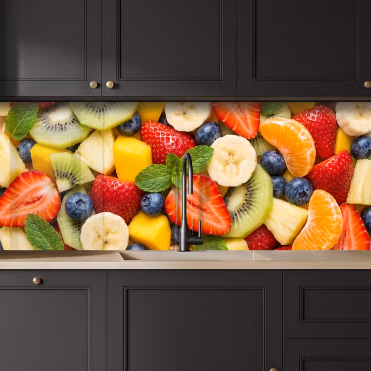 Fruit - Plakjes - Eten - Kleurrijk keuken achterwand 2 middel -sfeer1